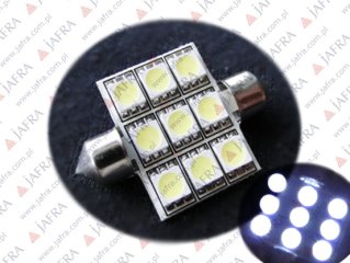 LED FESTOON C5W 36mm 9 5050 SMD - RURKOWA