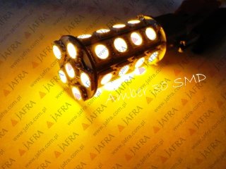 ŻARÓWKA LED P21W BA15S 30 5050 SMD AMBER POMARAŃCZOWA