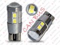 CAN BUS LED W5W T10 10 x 5630 SMD RADIATOR BLACK + SOCZEWKA