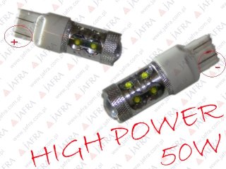 ŻARÓWKA LED USA 50W CREE 7443 12V BIAŁA WHITE DUAL