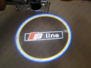 LAMPKA LED LOGO AUDI S LINE OŚWIETLENIE WNĘTRZA OEM